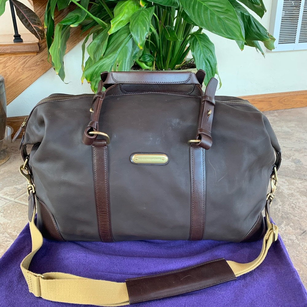 Ralph Lauren Collection Leather Duffle travel bag